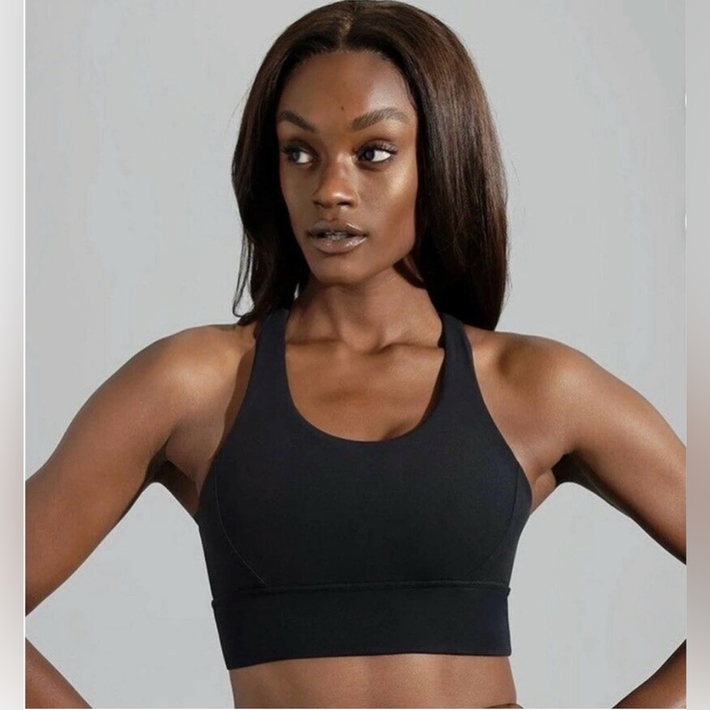 NWT Buffbunny Rosa Onyx Black Sports Bra Size Small